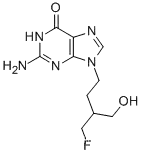 Molecular Structure of 206067-83-6 (6H-PURIN-6-ONE, 2-AMINO-9-[4-(FLUORO)-3-(HYDROXYMETHYL)BUTYL]-1,9-DIHYDRO)
